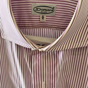 Men's Purple Striped Dress Shirt